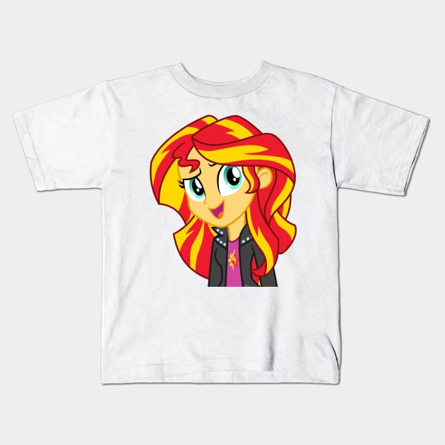 Rainbow Rocks Sunset Shimmer 1 Kids T-Shirt by CloudyGlow